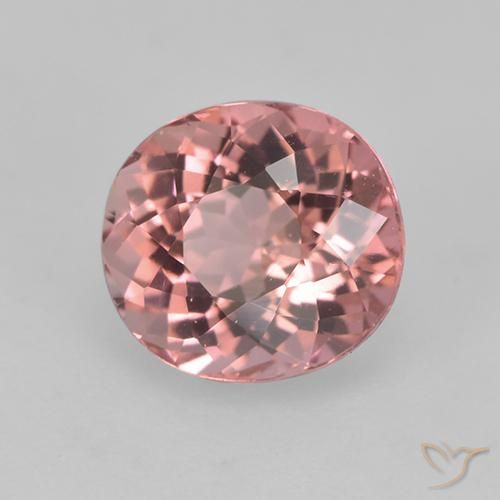 Tourmaline Rose clair naturelle ovale, 1.53 ct, VVS