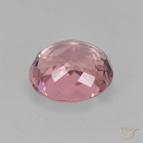 Tourmaline Rose clair naturelle ovale, 1.61 ct, VVS-VS