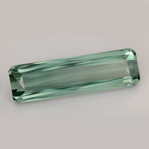 Tourmaline vert naturelle taille émeraude, 14,80 ct, VS