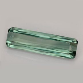 Tourmaline vert naturelle taille émeraude, 14,80 ct, VS