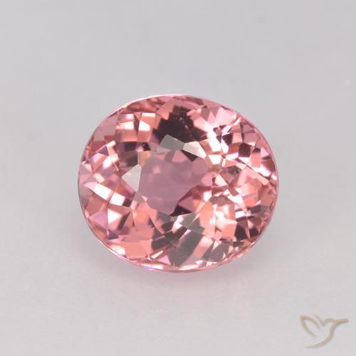 1.44ct Naturel Rose bubblegum Tourmaline, ovale, VVS-VS