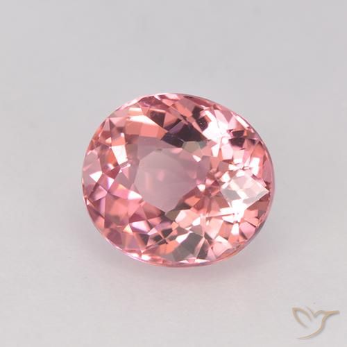 Tourmaline Rose bubblegum naturelle ovale, 1.44 ct, VVS-VS