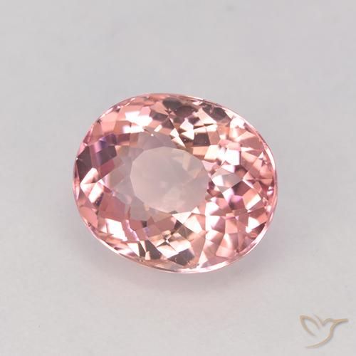 Tourmaline Rose clair naturelle ovale, 1.51 ct, VVS-VS