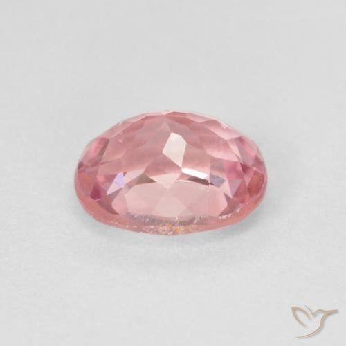 Tourmaline Rose bubblegum léger naturelle ovale, 1.32 ct, VVS-VS