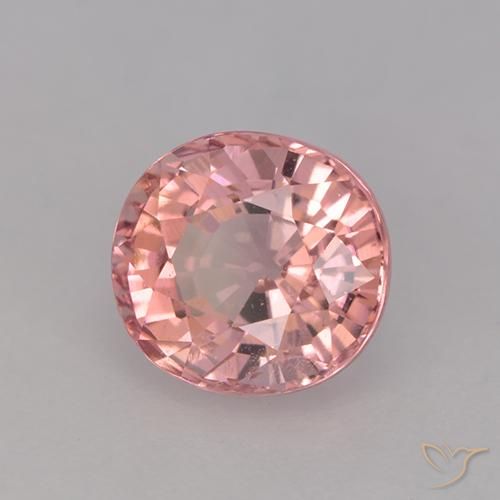 Tourmaline Rose clair naturelle ovale, 1.61 ct, VVS-VS