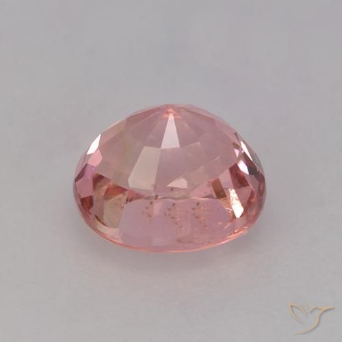 Tourmaline Rose clair naturelle ovale, 1.61 ct, VVS-VS