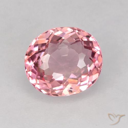 1.60ct Naturel Rose bubblegum Tourmaline, ovale, VVS-VS