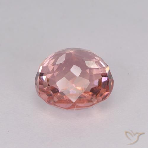 Tourmaline Orange rose naturelle ovale, 1.67 ct, VVS-VS