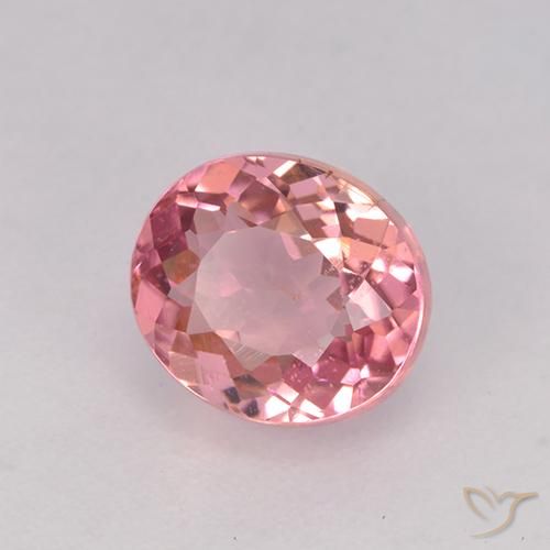 Tourmaline Rose clair naturelle ovale, 1.65 ct, VVS-VS
