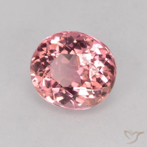 Tourmaline Rose bubblegum naturelle ovale, 1.68 ct, VVS-VS