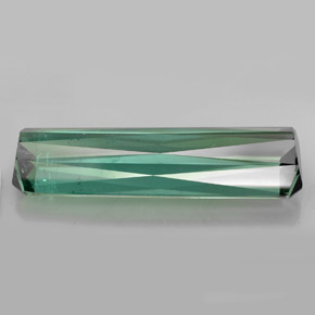 Tourmaline vert naturelle taille émeraude, 15,23 ct, VS-SI