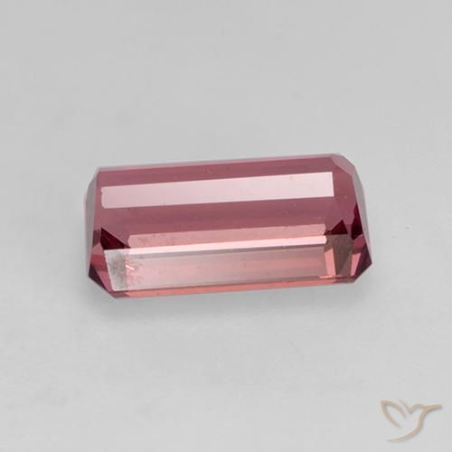Tourmaline Orange rose naturelle Octogone / coupe Émeraude, 1.51 ct, VS