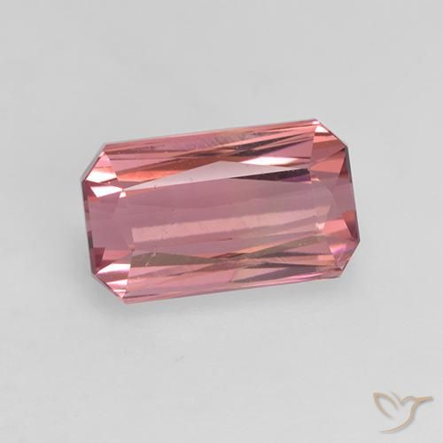 1.84ct Naturel Rose orangé foncé Tourmaline, Taille émeraude, VVS-VS