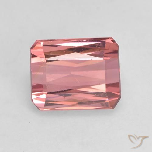 1.43ct Naturel Rose moyen Tourmaline, Taille émeraude, VVS-VS