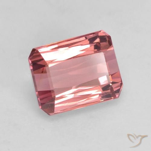 Tourmaline Rose moyen naturelle Octogone / coupe Émeraude, 1.43 ct, VVS-VS