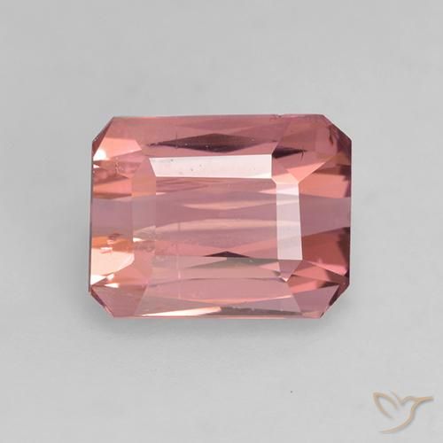1.55ct Naturel Rose clair Tourmaline, Taille émeraude, VVS-VS
