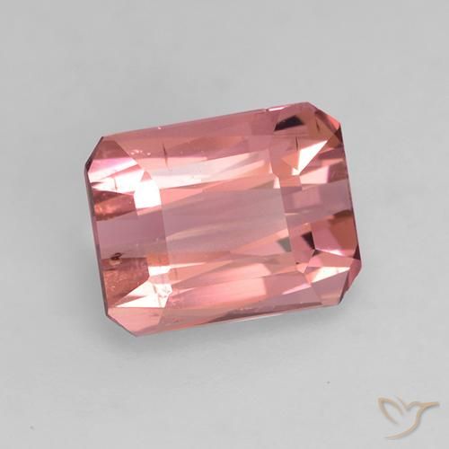 Tourmaline Rose clair naturelle Octogone / coupe Émeraude, 1.55 ct, VVS-VS