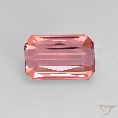 1.33ct Naturel Rose bubblegum Tourmaline, Taille émeraude, VVS-VS