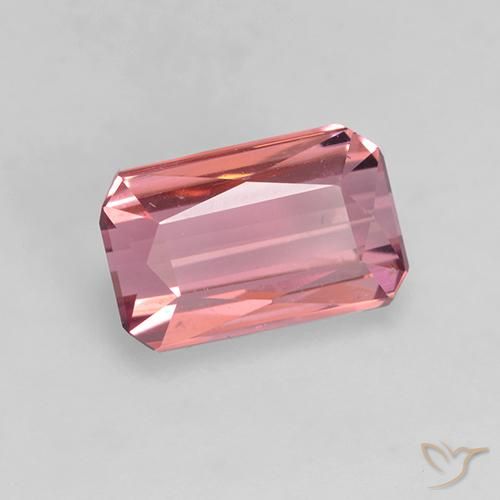 Tourmaline Rose bubblegum naturelle Octogone / coupe Émeraude, 1.33 ct, VVS-VS