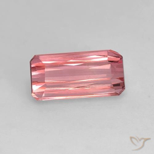 1.27ct Naturel Rose clair Tourmaline, Taille émeraude, VVS-VS