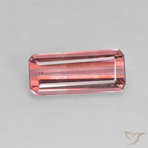 1.07ct Naturel Rose moyen Tourmaline, Taille émeraude, VVS-VS