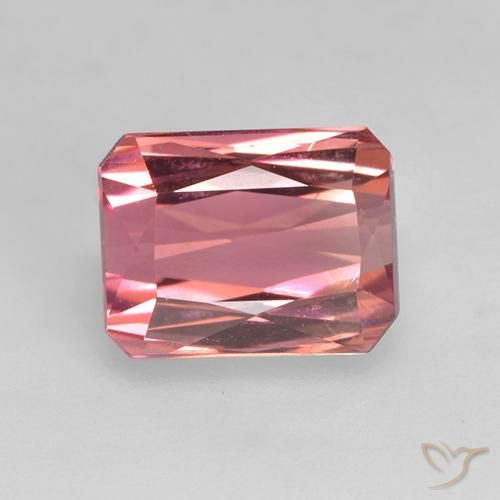 1.65ct Naturel Rose bubblegum Tourmaline, Taille émeraude, VVS-VS