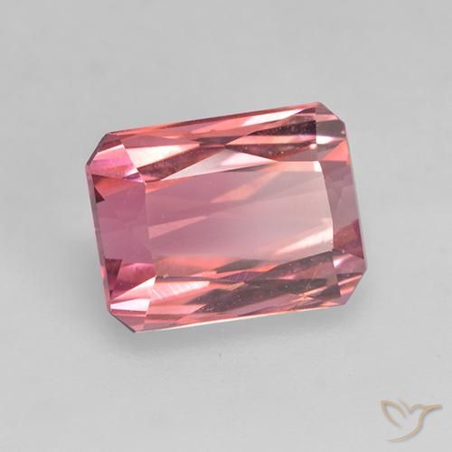 Tourmaline Rose bubblegum naturelle Octogone / coupe Émeraude, 1.65 ct, VVS-VS