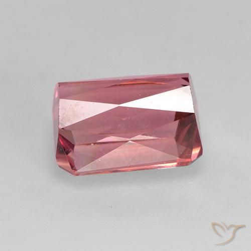 Tourmaline Rose bubblegum naturelle Octogone / coupe Émeraude, 1.65 ct, VVS-VS