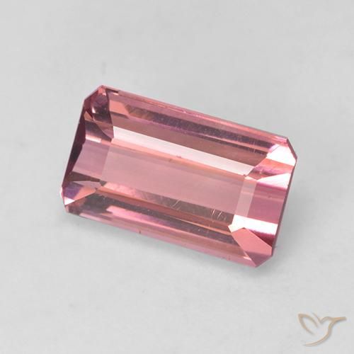 Tourmaline Rose intense naturelle Octogone / coupe Émeraude, 1.80 ct, VVS-VS