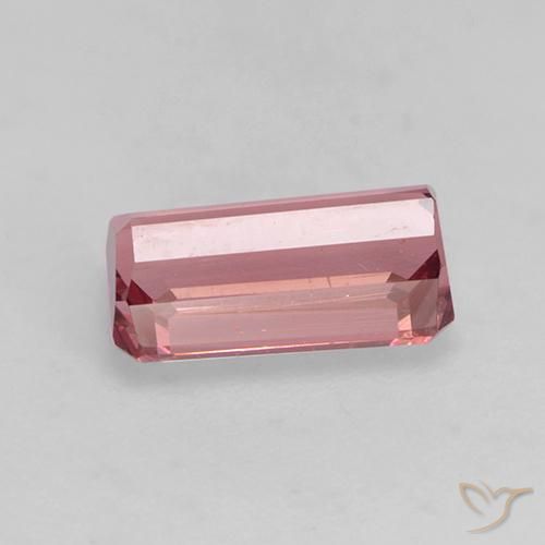 Tourmaline Orange rose naturelle Octogone / coupe Émeraude, 1.59 ct, VVS-VS