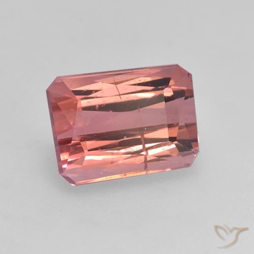 Tourmaline Rose intense naturelle Octogone / coupe Émeraude, 1.81 ct, VS-SI