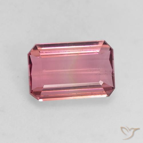 1.49ct Naturel Rose moyen Tourmaline, Taille émeraude, VVS-VS