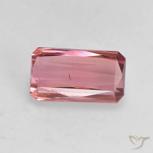1.36ct Naturel Orange rose Tourmaline, Taille émeraude, VS