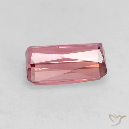 Tourmaline Orange rose naturelle Octogone / coupe Émeraude, 1.36 ct, VS