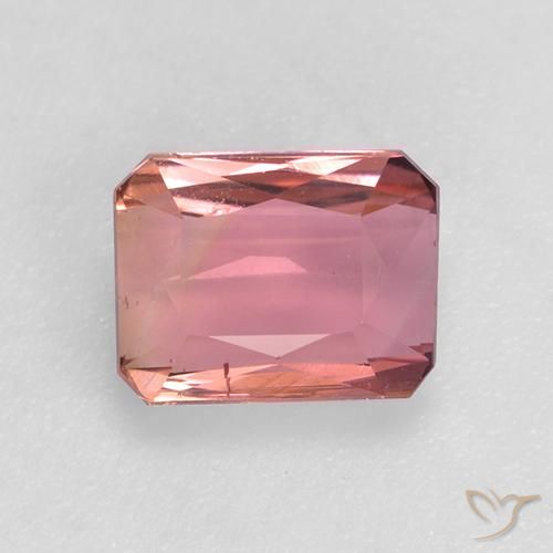 1.04ct Naturel Rose intense Tourmaline, Taille émeraude, VS
