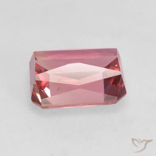 Tourmaline Rose intense naturelle Octogone / coupe Émeraude, 1.04 ct, VS