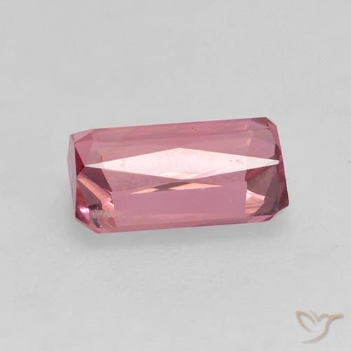 Tourmaline Rose chaud et léger naturelle Octogone / coupe Émeraude, 1.14 ct, VVS-VS
