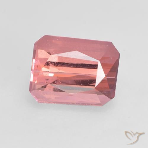 1.14ct Naturel Rose moyen Tourmaline, Taille émeraude, VVS-VS