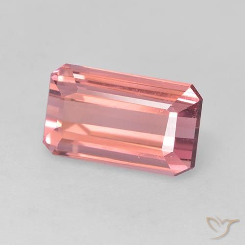 Tourmaline Rose bubblegum naturelle Octogone / coupe Émeraude, 1.55 ct, VVS-VS