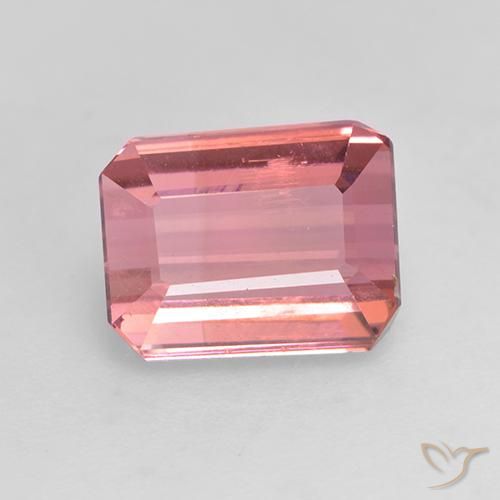 1.88ct Naturel Rose bubblegum Tourmaline, Taille émeraude, VVS-VS