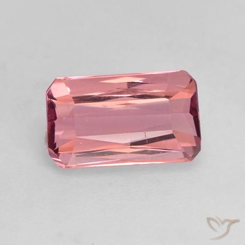 1.08ct Naturel Rose orangé foncé Tourmaline, Taille émeraude, VVS-VS