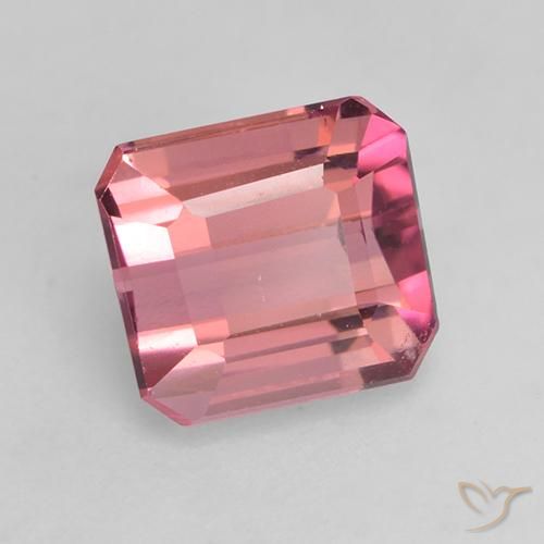 Tourmaline Rose moyen naturelle Octogone / coupe Émeraude, 1.52 ct, VVS-VS