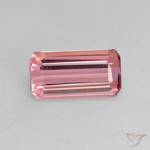 1.12ct Naturel Rose moyen Tourmaline, Taille émeraude, VVS-VS