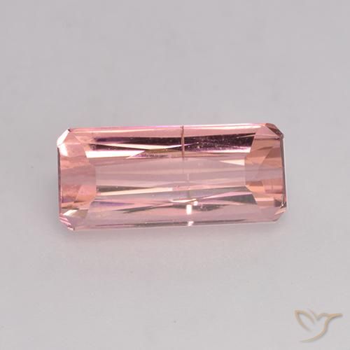 1.28ct Naturel Rose bubblegum Tourmaline, Taille émeraude, SI
