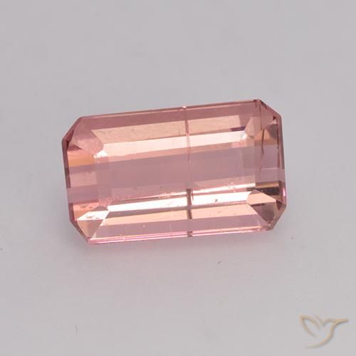 1.11ct Naturel Rouge pomme en bonbon léger Tourmaline, Taille émeraude, SI