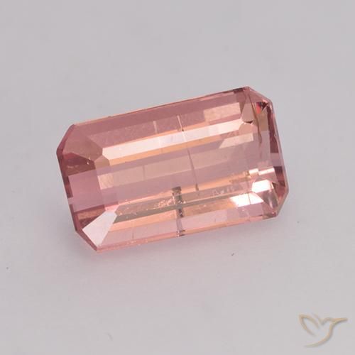 Tourmaline Rouge pomme en bonbon léger naturelle Octogone / coupe Émeraude, 1.11 ct, SI