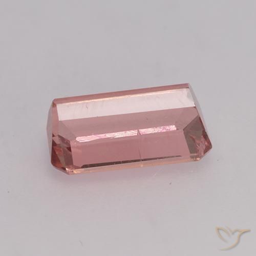 Tourmaline Rouge pomme en bonbon léger naturelle Octogone / coupe Émeraude, 1.11 ct, SI