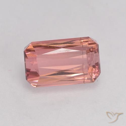 1.52ct Naturel Rose moyen Tourmaline, Taille émeraude, VS-SI