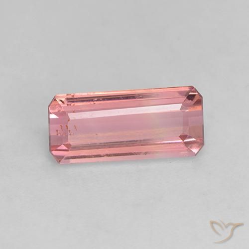 1.33ct Naturel Orange rose Tourmaline, Taille émeraude, VS