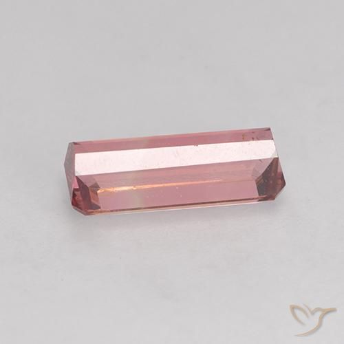 Tourmaline Orange rose naturelle Octogone / coupe Émeraude, 1.33 ct, VS